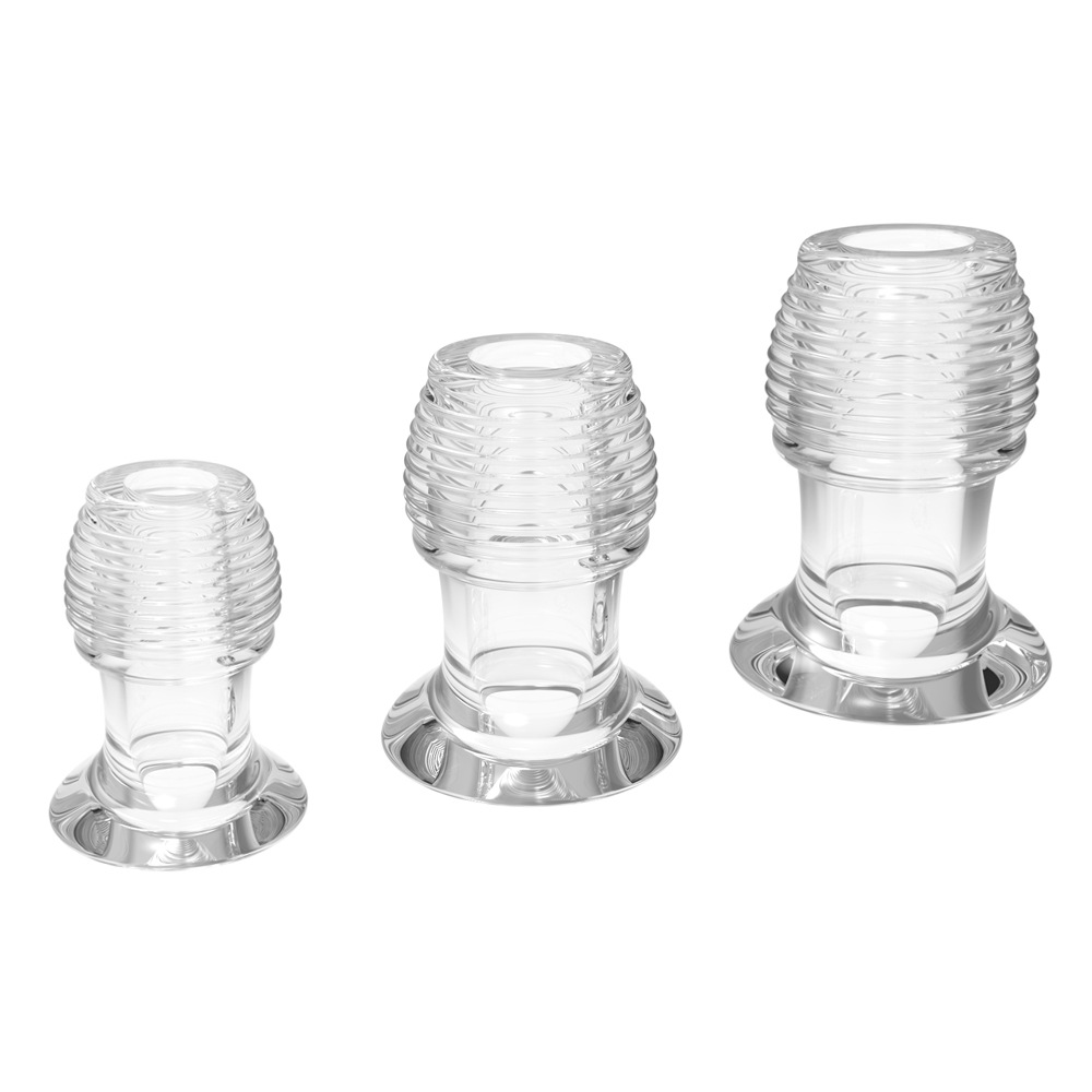 Medical Lab Science - Transparent Hollow Anal Plug Threaded Silicone